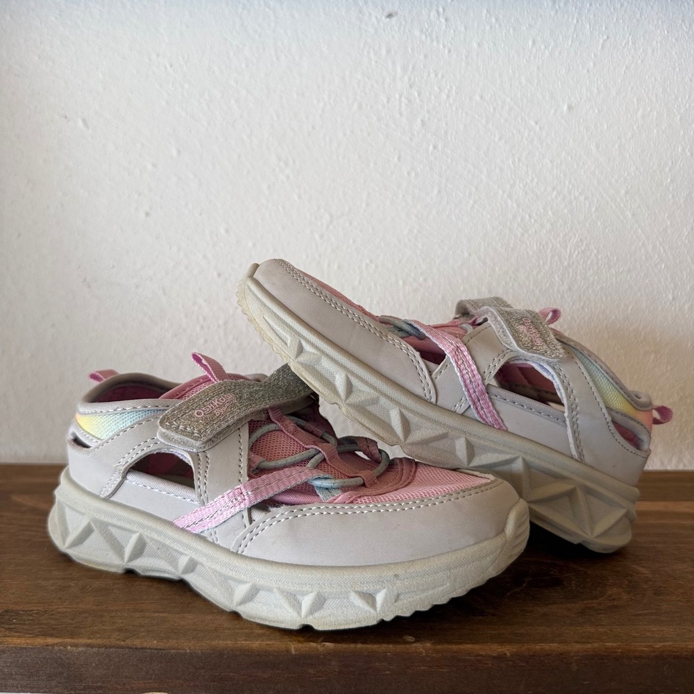 OshKosh B'gosh Rock-G Sneakers Girls Size 12M Pink Grey Play Sandals OS25R01H